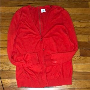 Pink Cabi cardigan with zipper back sz: small